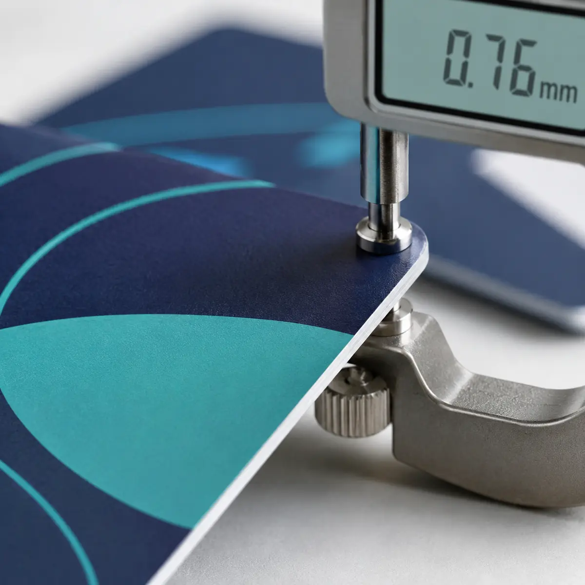 Custom PVC Business & Visiting Card Printing | ₹99 3 0.76 mm PVC business card thickness and rounded edge
