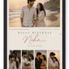Girlfriend Birthday Photo Frame Personalised Couple Memory 5 Personalized couple memory birthday photo frame for girlfriend in black frame