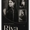 Personalized Minimal Portrait Birthday Photo Frame for Her 21 Personalized minimal portrait birthday photo frame for her in black frame