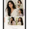 Personalized light pastel birthday photo frame for girlfriend in black frame