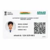 Straight front view of APAAR student PVC ID card printing