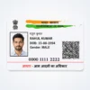 Plastic Aadhaar Card Print Online – PVC Wallet Card | ₹99 10 Aadhaar PVC card straight front with matching Hindi and English Rahul Kumar name and visible DOB