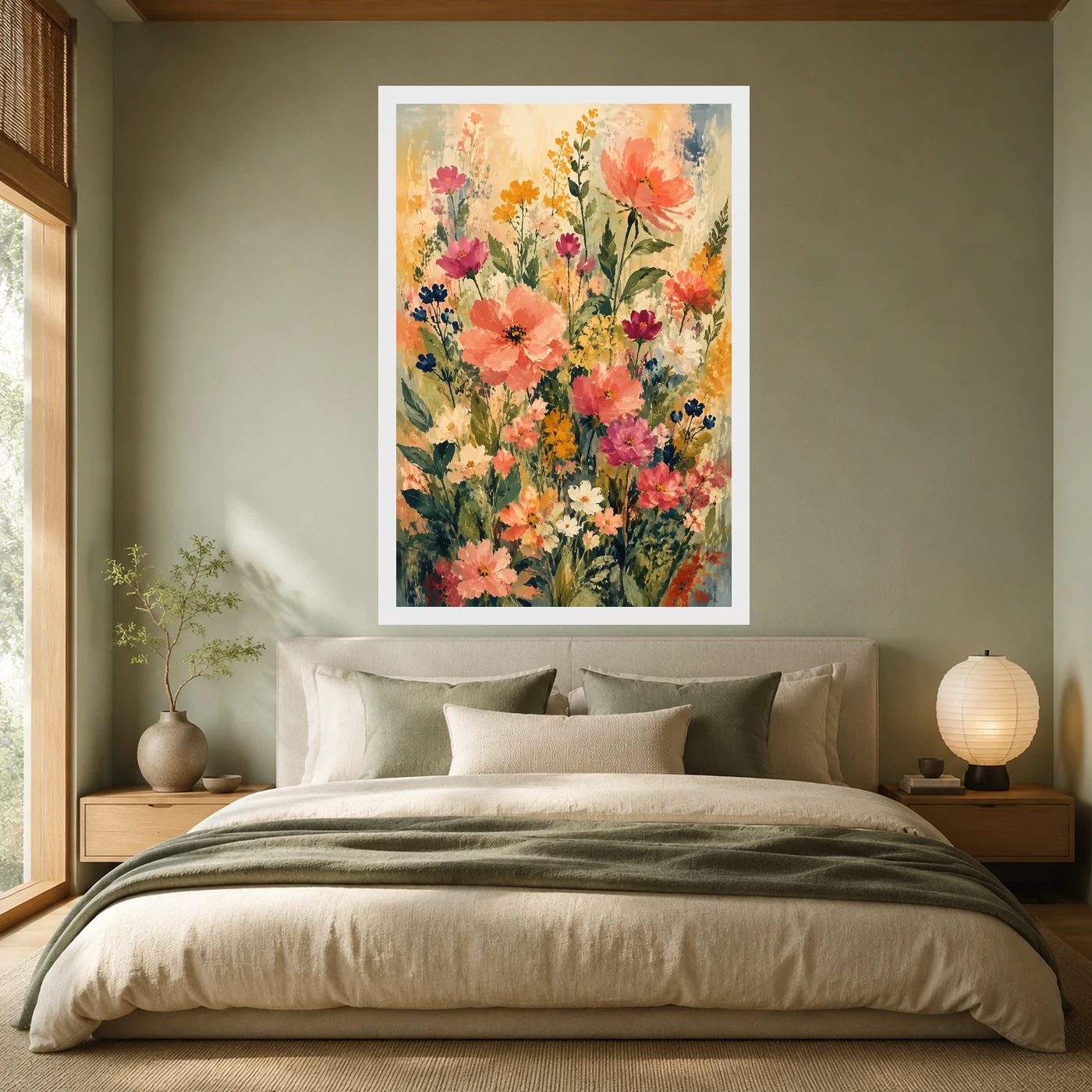 Abstract Vibrant Florals Impressionist Brushwork Garden Art Photo Frame 6 Abstract Vibrant Florals Impressionist Brushwork Garden Art Photo Frame mockup 6