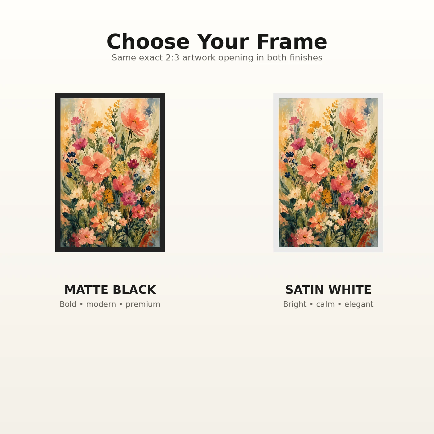 Abstract Vibrant Florals Impressionist Brushwork Garden Art Photo Frame 7 Abstract Vibrant Florals Impressionist Brushwork Garden Art Photo Frame mockup 7