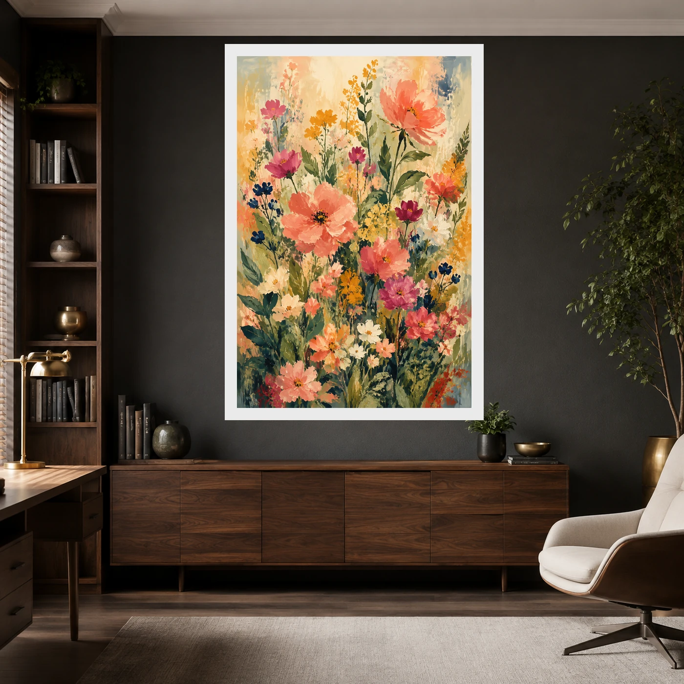 Abstract Vibrant Florals Impressionist Brushwork Garden Art Photo Frame 10 Abstract Vibrant Florals Impressionist Brushwork Garden Art Photo Frame mockup 10