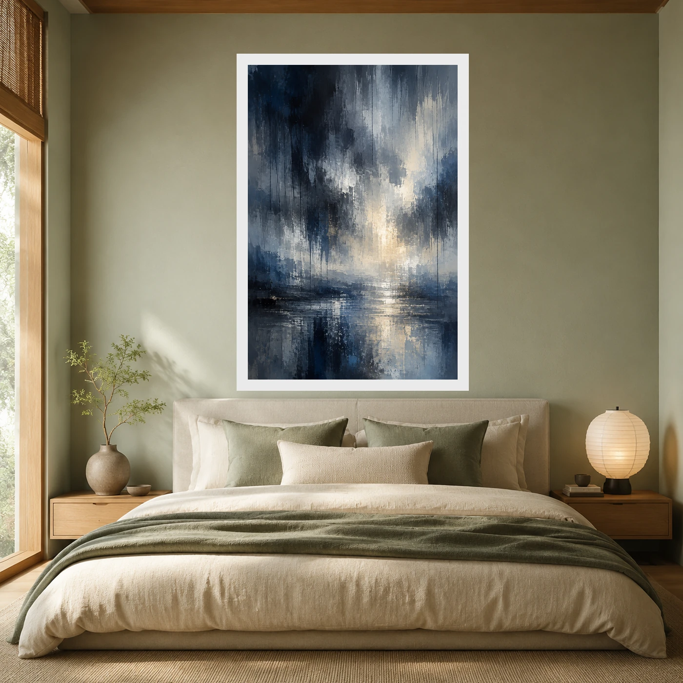 Abstract Monsoon Dark Blues Greys Silver Rain Storm Art Photo Frame 6 Abstract Monsoon Dark Blues Greys Silver Rain Storm Art Photo Frame mockup 6
