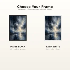 Abstract Monsoon Dark Blues Greys Silver Rain Storm Art Photo Frame 16 Abstract Monsoon Dark Blues Greys Silver Rain Storm Art Photo Frame mockup 7