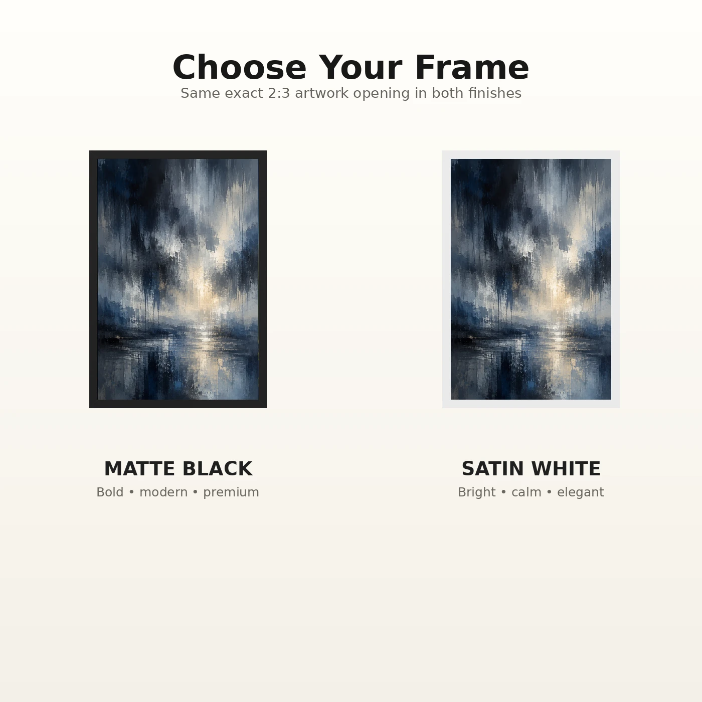 Abstract Monsoon Dark Blues Greys Silver Rain Storm Art Photo Frame 7 Abstract Monsoon Dark Blues Greys Silver Rain Storm Art Photo Frame mockup 7