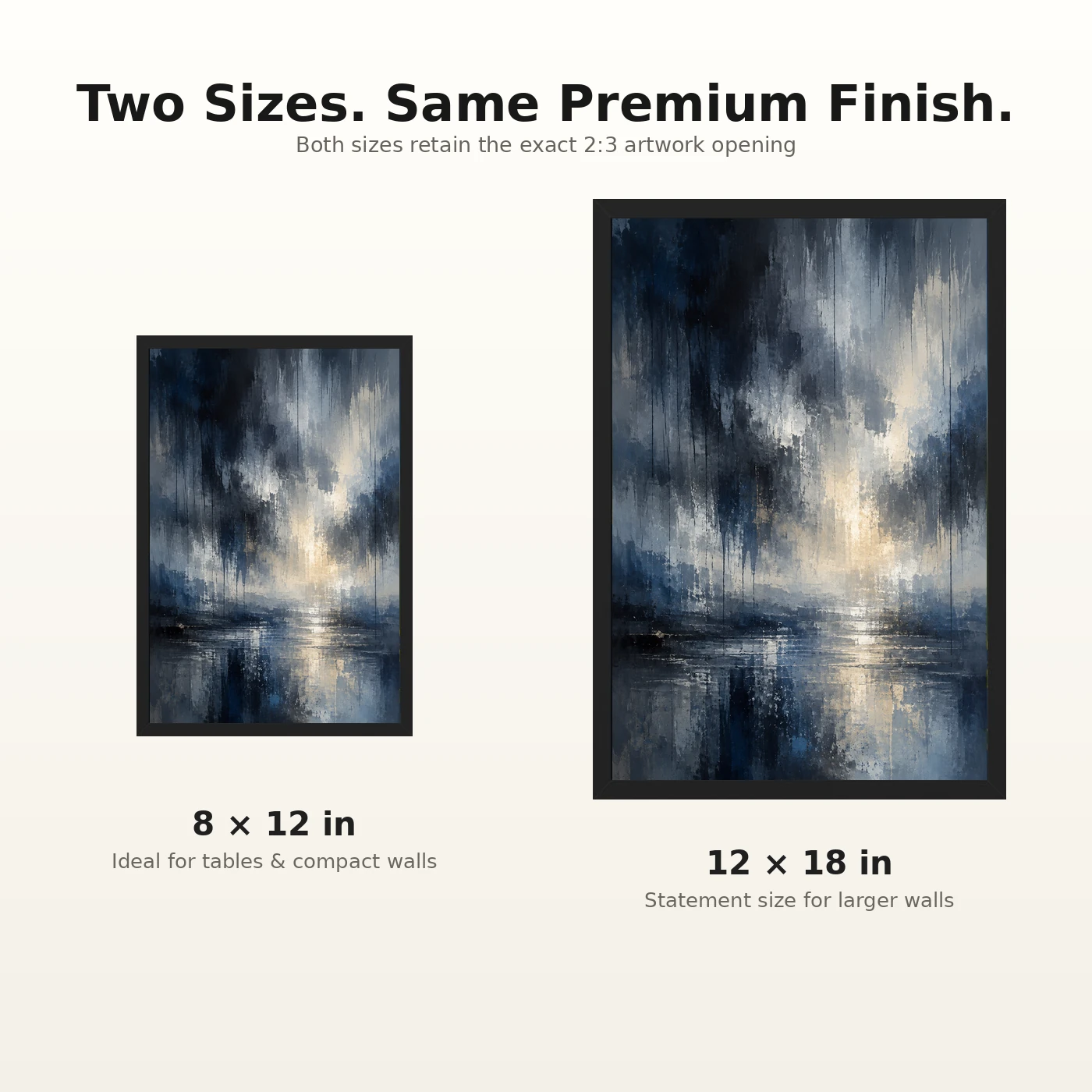 Abstract Monsoon Dark Blues Greys Silver Rain Storm Art Photo Frame 8 Abstract Monsoon Dark Blues Greys Silver Rain Storm Art Photo Frame mockup 8