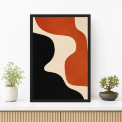 Abstract Minimalist Two Color Bold Blocks Contemporary Art Photo Frame 12 Abstract Minimalist Two Color Bold Blocks Contemporary Art Photo Frame mockup 3