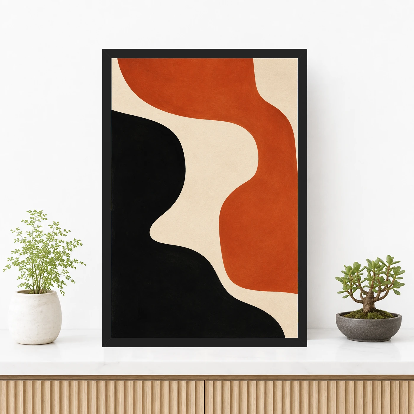 Abstract Minimalist Two Color Bold Blocks Contemporary Art Photo Frame 3 Abstract Minimalist Two Color Bold Blocks Contemporary Art Photo Frame mockup 3