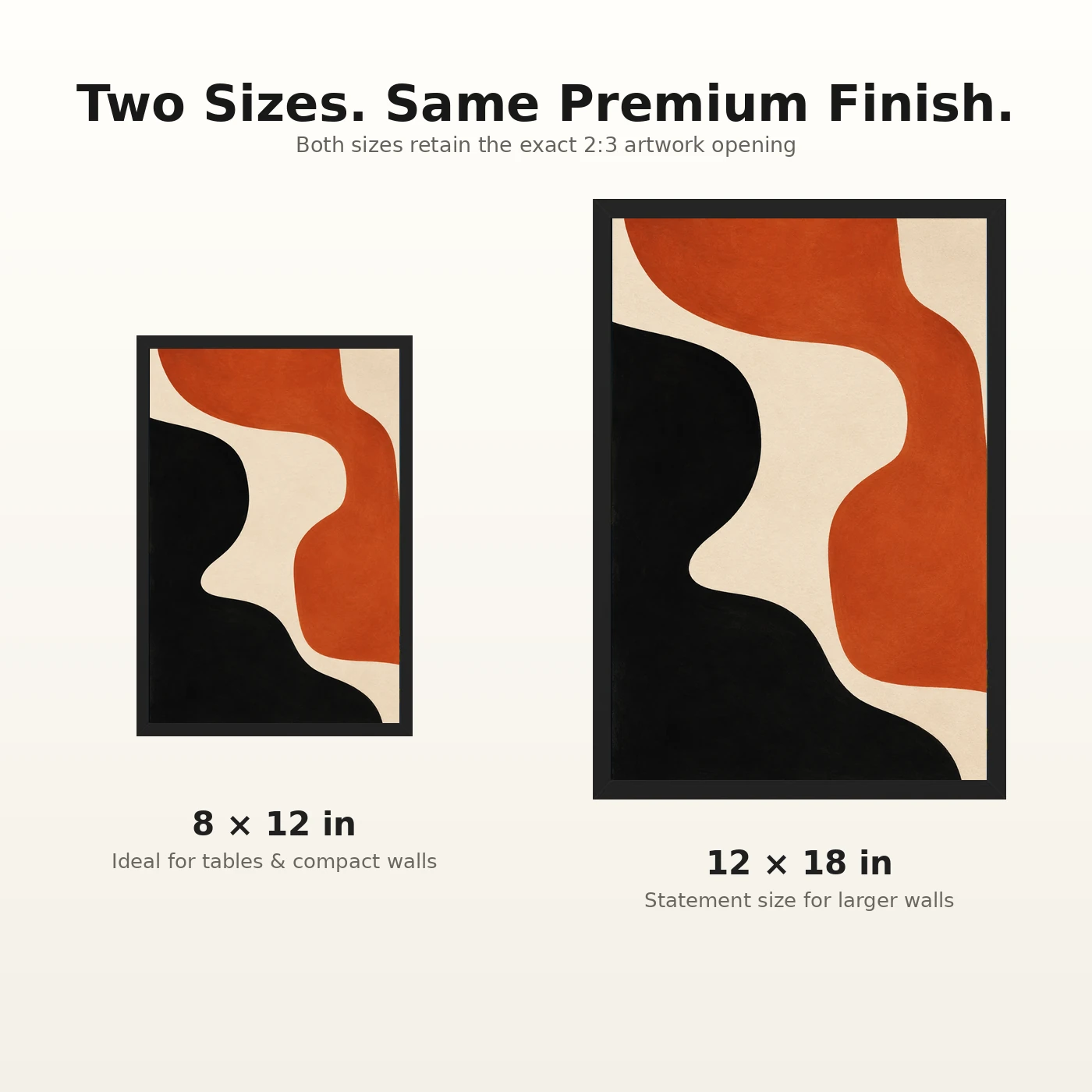Abstract Minimalist Two Color Bold Blocks Contemporary Art Photo Frame 8 Abstract Minimalist Two Color Bold Blocks Contemporary Art Photo Frame mockup 8
