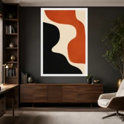 Abstract Minimalist Two Color Bold Blocks Contemporary Art Photo Frame 19 Abstract Minimalist Two Color Bold Blocks Contemporary Art Photo Frame mockup 10