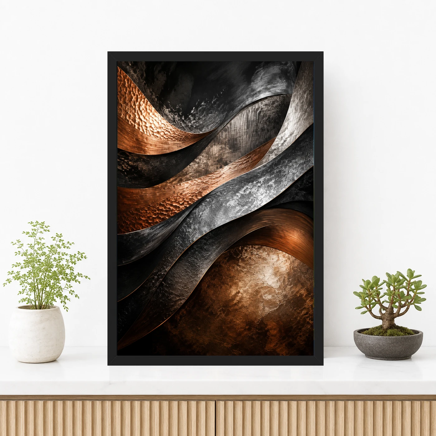 Abstract Metallic Copper Bronze Silver Luxury Premium Art Photo Frame 3 Abstract Metallic Copper Bronze Silver Luxury Premium Art Photo Frame mockup 3