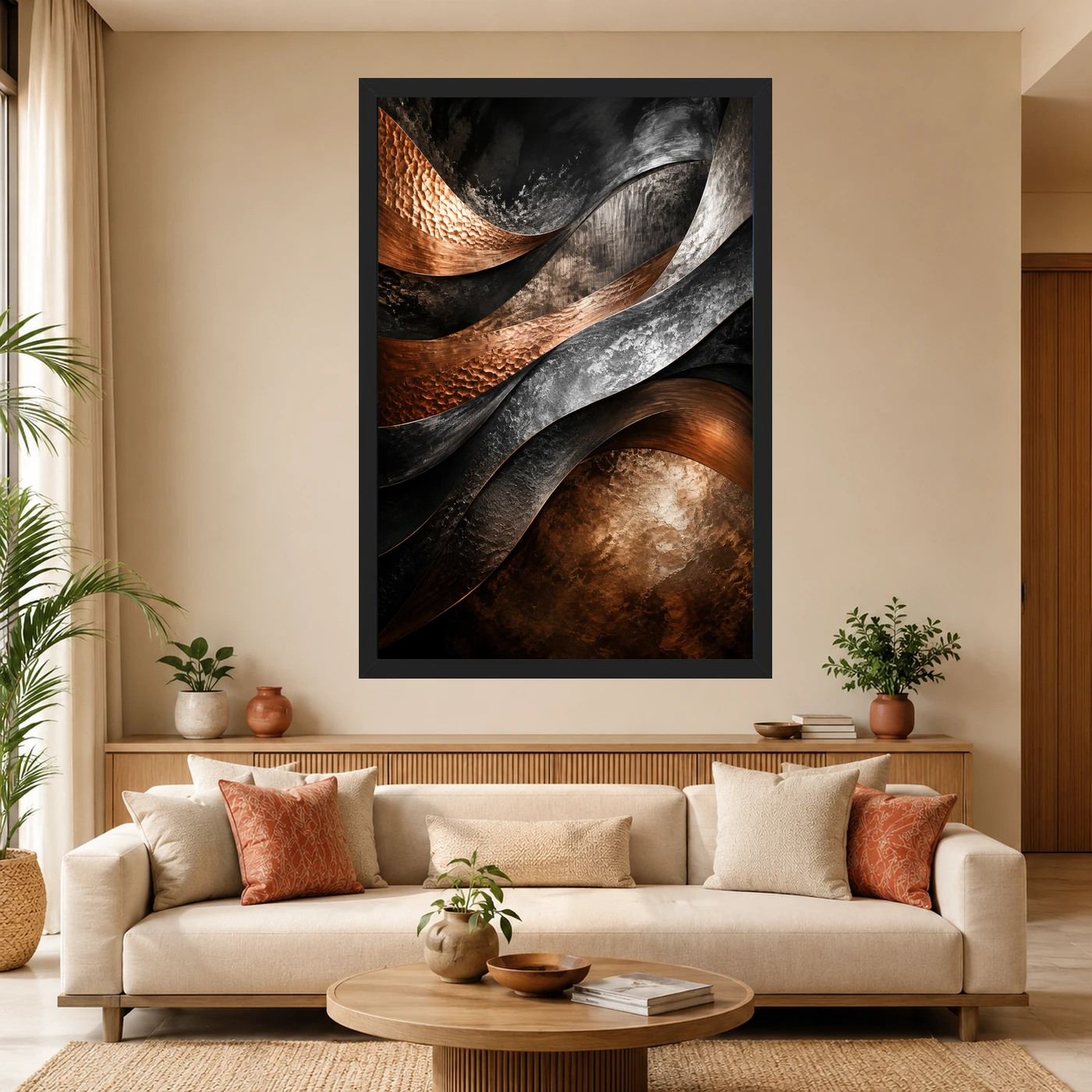 Abstract Metallic Copper Bronze Silver Luxury Premium Art Photo Frame 4 Abstract Metallic Copper Bronze Silver Luxury Premium Art Photo Frame mockup 4