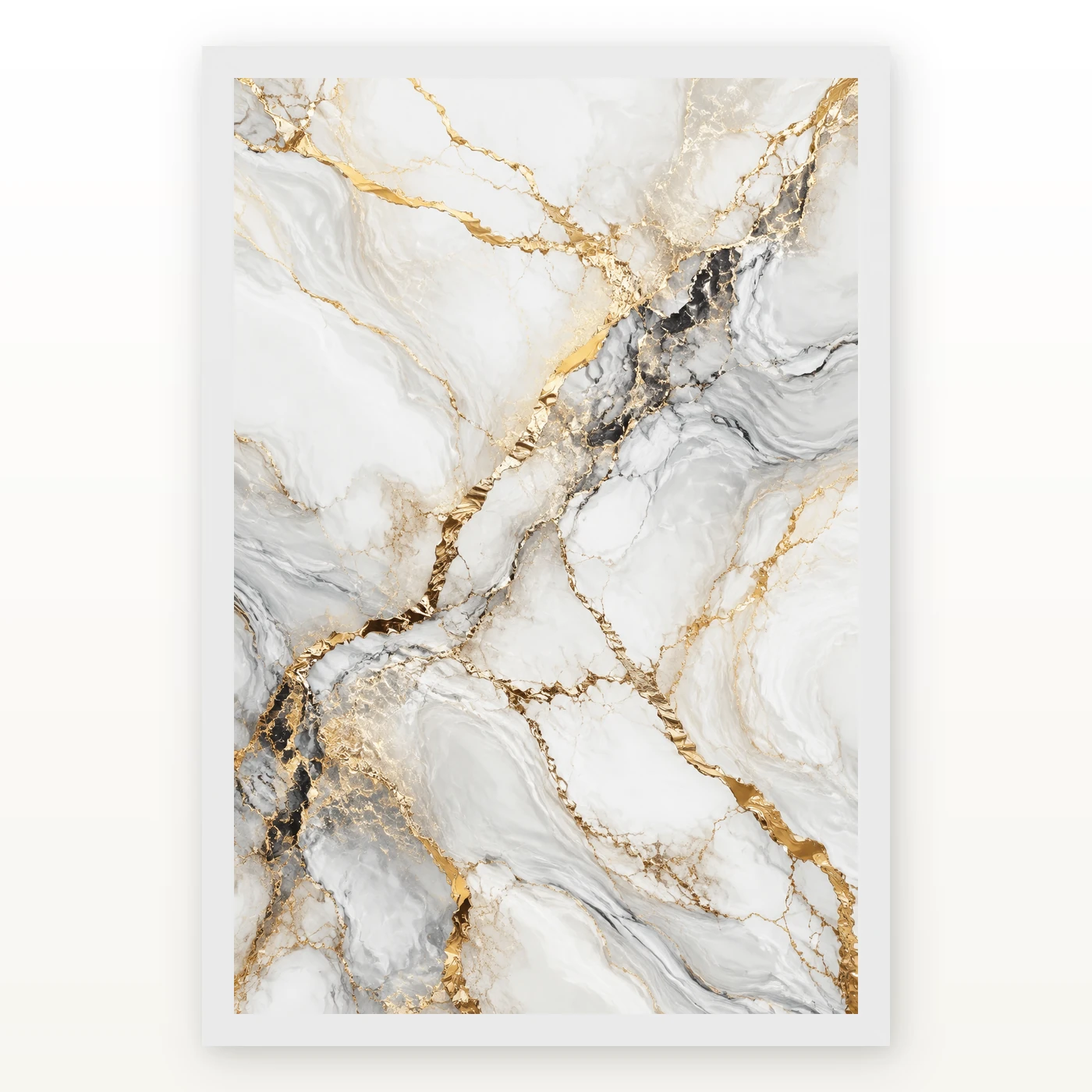 Abstract Marble Effect White Gold Veins Luxury Wall Art Photo Frame 2 Abstract Marble Effect White Gold Veins Luxury Wall Art Photo Frame mockup 2
