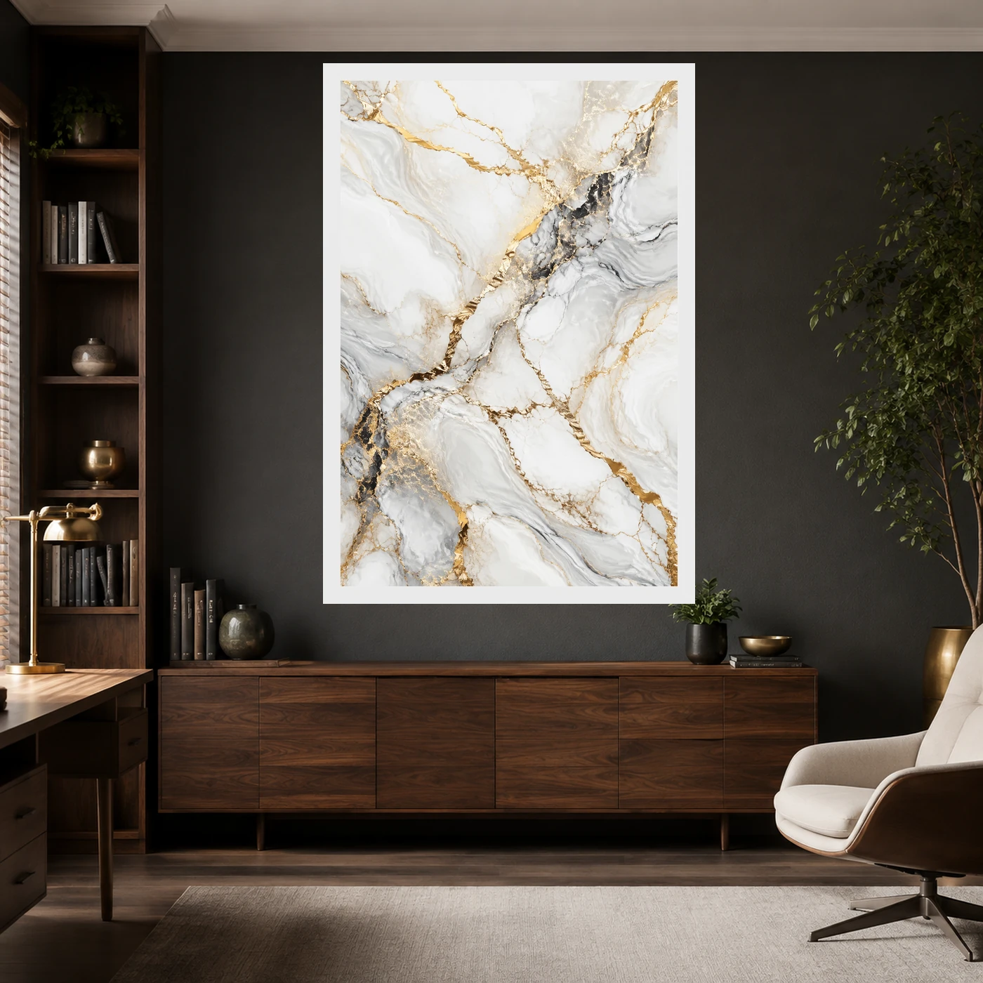 Abstract Marble Effect White Gold Veins Luxury Wall Art Photo Frame 10 Abstract Marble Effect White Gold Veins Luxury Wall Art Photo Frame mockup 10