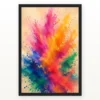 Abstract Indian Festival Holi Colors Joyful Splatter Art Photo Frame mockup 1