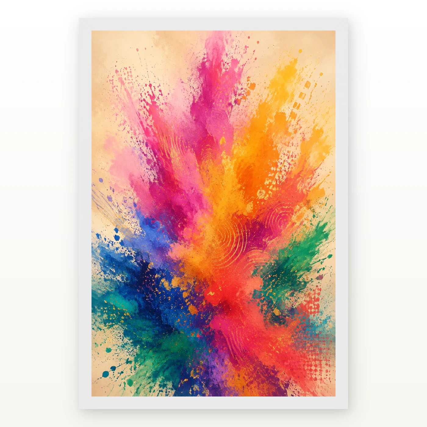 Abstract Indian Festival Holi Colors Joyful Splatter Art Photo Frame 2 Abstract Indian Festival Holi Colors Joyful Splatter Art Photo Frame mockup 2