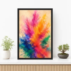 Abstract Indian Festival Holi Colors Joyful Splatter Art Photo Frame 12 Abstract Indian Festival Holi Colors Joyful Splatter Art Photo Frame mockup 3