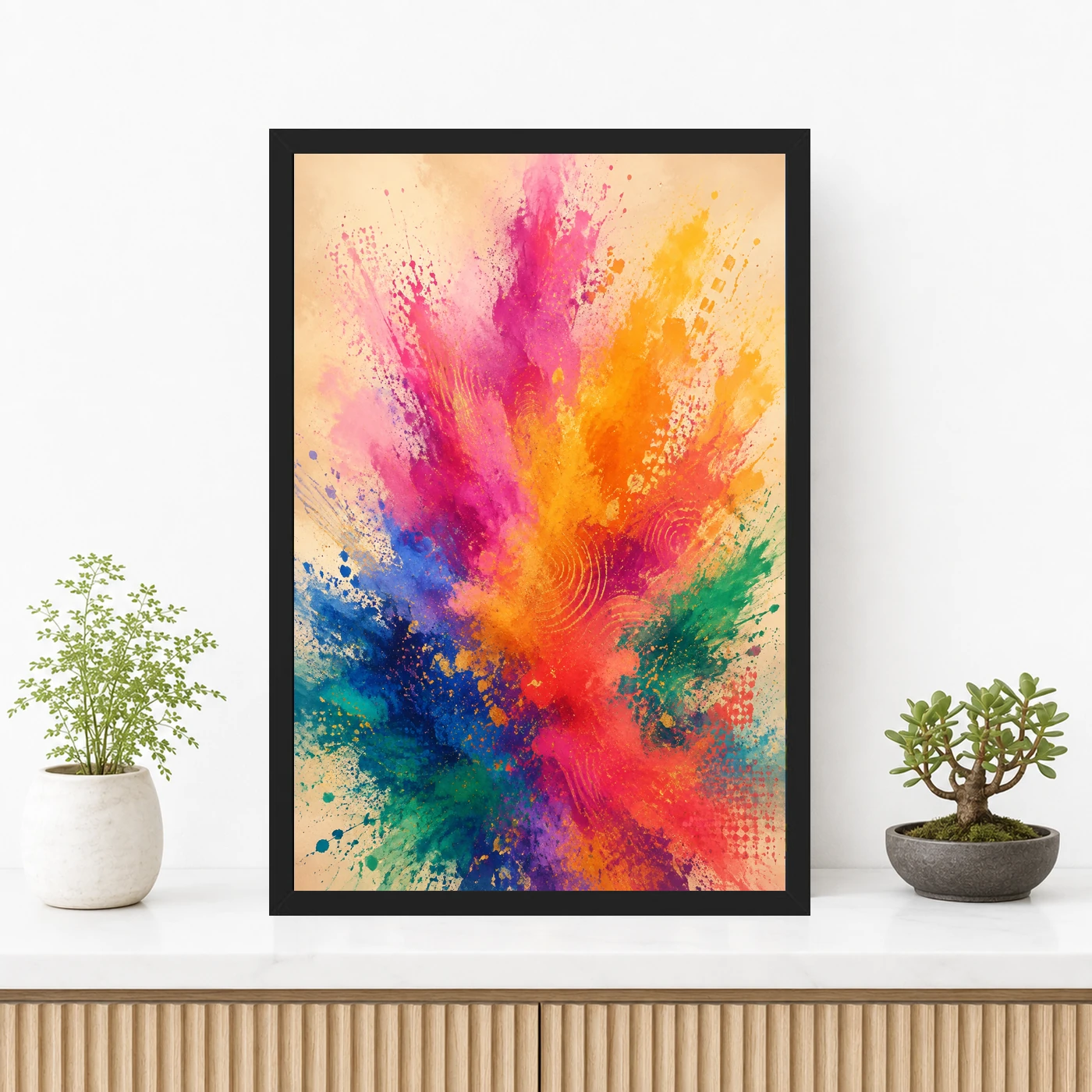 Abstract Indian Festival Holi Colors Joyful Splatter Art Photo Frame 3 Abstract Indian Festival Holi Colors Joyful Splatter Art Photo Frame mockup 3