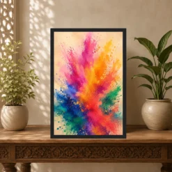 Abstract Indian Festival Holi Colors Joyful Splatter Art Photo Frame 14 Abstract Indian Festival Holi Colors Joyful Splatter Art Photo Frame mockup 5