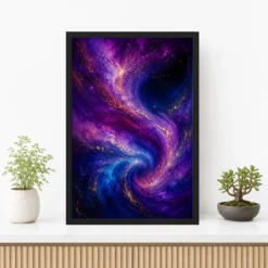 Abstract Galaxy Deep Space Purple Blue Gold Cosmic Art Photo Frame 12 Abstract Galaxy Deep Space Purple Blue Gold Cosmic Art Photo Frame mockup 3