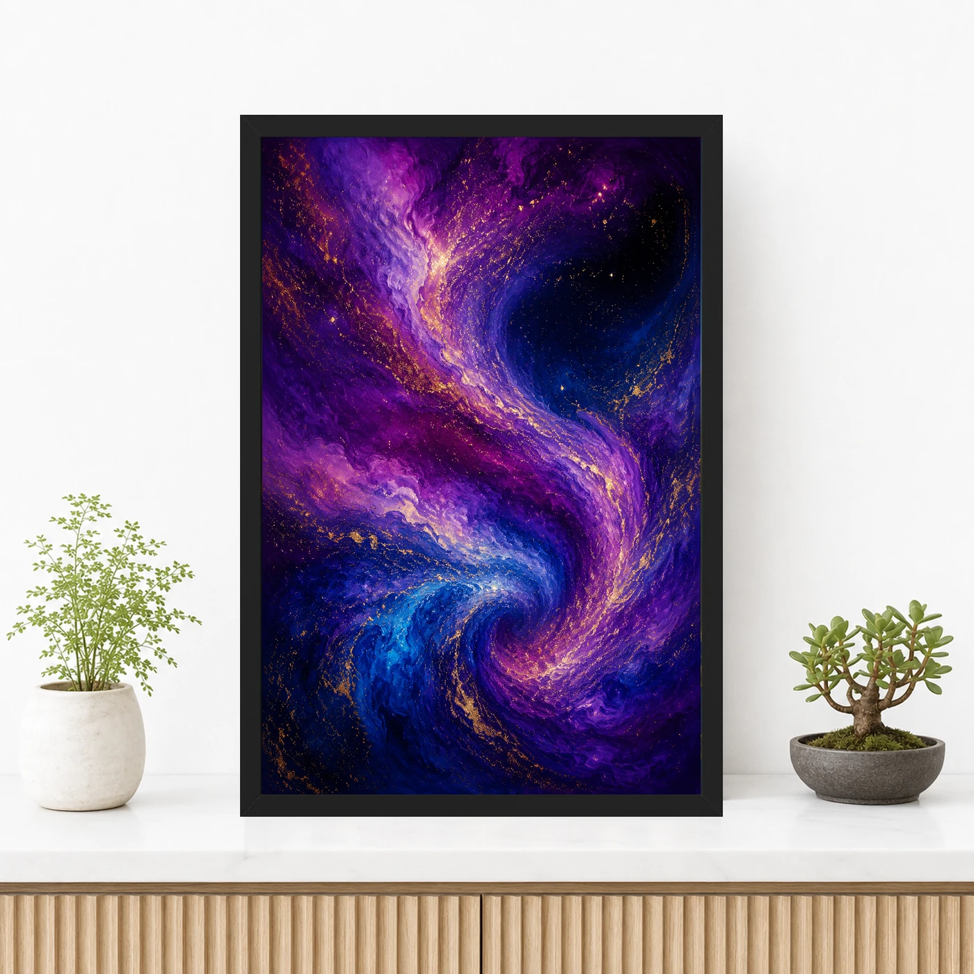 Abstract Galaxy Deep Space Purple Blue Gold Cosmic Art Photo Frame 3 Abstract Galaxy Deep Space Purple Blue Gold Cosmic Art Photo Frame mockup 3