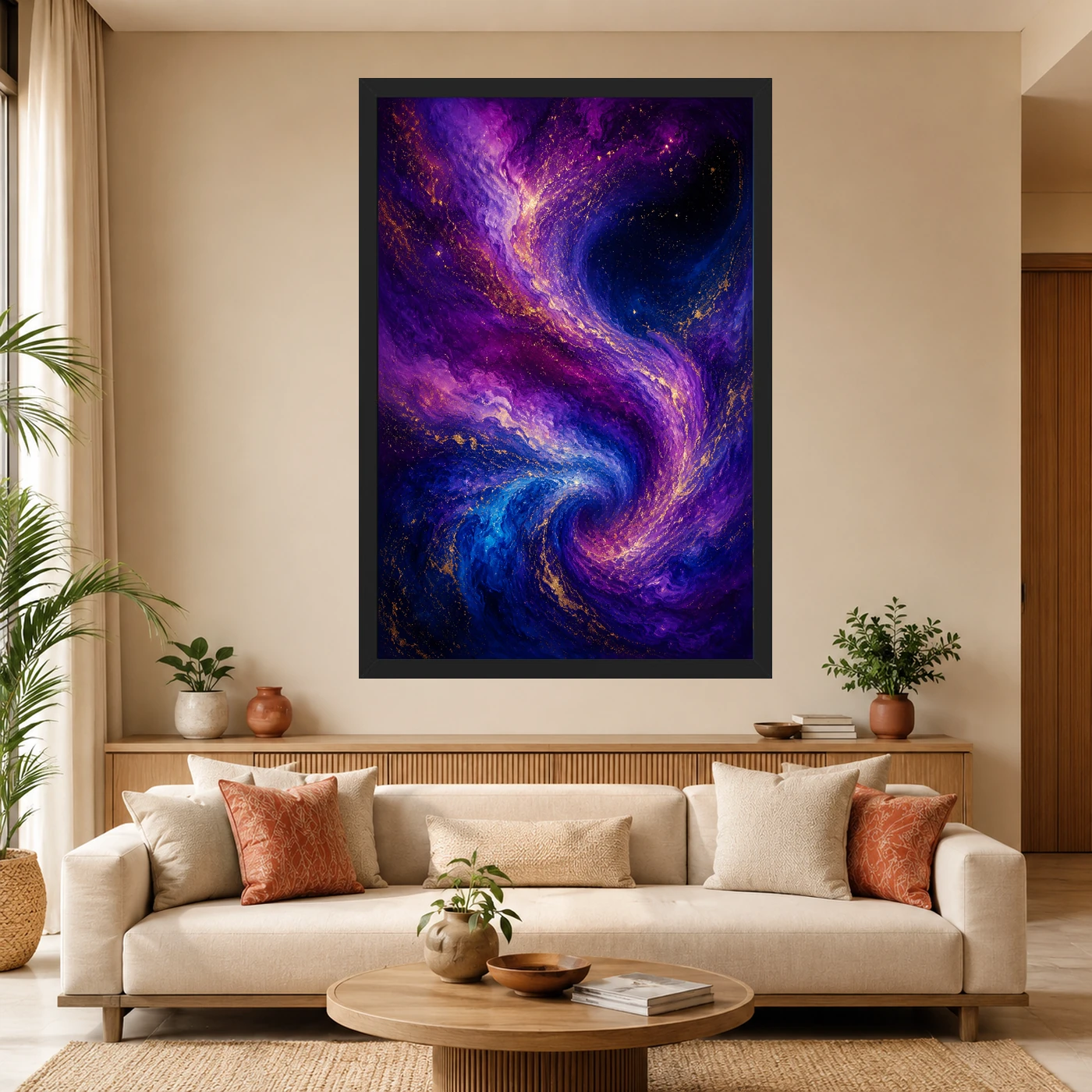 Abstract Galaxy Deep Space Purple Blue Gold Cosmic Art Photo Frame 4 Abstract Galaxy Deep Space Purple Blue Gold Cosmic Art Photo Frame mockup 4
