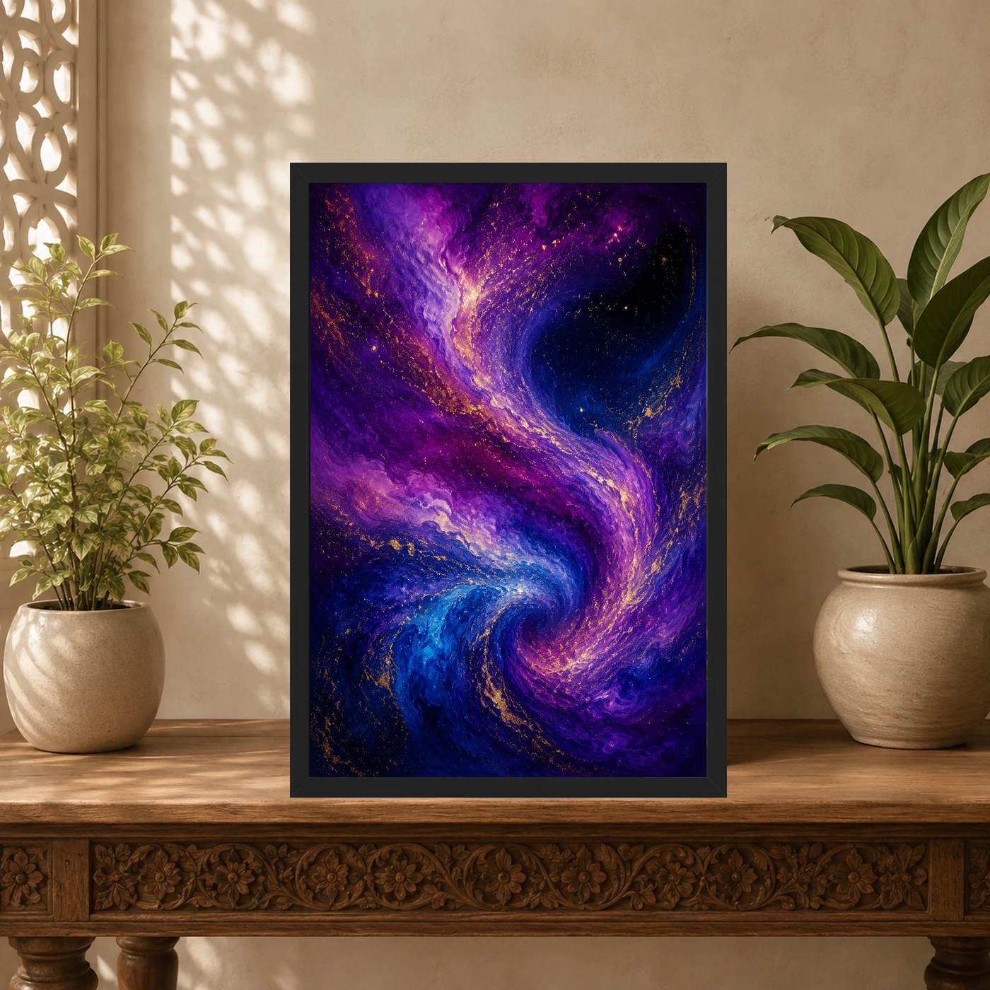 Abstract Galaxy Deep Space Purple Blue Gold Cosmic Art Photo Frame 5 Abstract Galaxy Deep Space Purple Blue Gold Cosmic Art Photo Frame mockup 5
