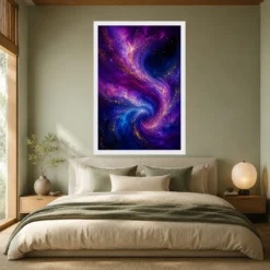 Abstract Galaxy Deep Space Purple Blue Gold Cosmic Art Photo Frame 15 Abstract Galaxy Deep Space Purple Blue Gold Cosmic Art Photo Frame mockup 6
