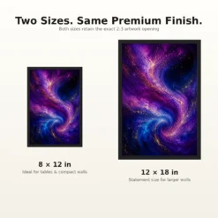 Abstract Galaxy Deep Space Purple Blue Gold Cosmic Art Photo Frame 17 Abstract Galaxy Deep Space Purple Blue Gold Cosmic Art Photo Frame mockup 8