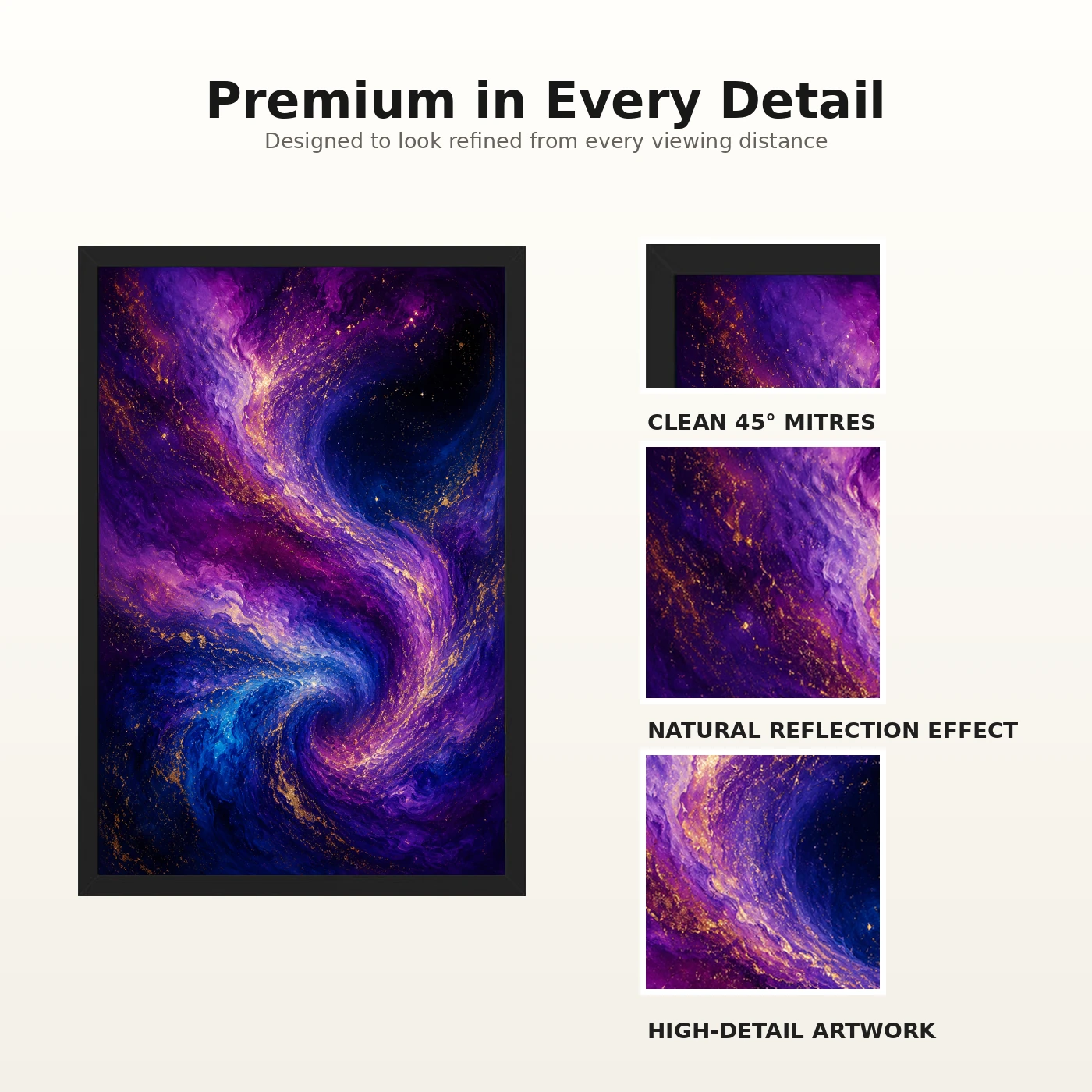 Abstract Galaxy Deep Space Purple Blue Gold Cosmic Art Photo Frame 9 Abstract Galaxy Deep Space Purple Blue Gold Cosmic Art Photo Frame mockup 9