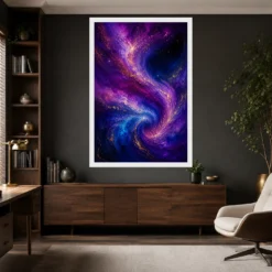 Abstract Galaxy Deep Space Purple Blue Gold Cosmic Art Photo Frame 19 Abstract Galaxy Deep Space Purple Blue Gold Cosmic Art Photo Frame mockup 10