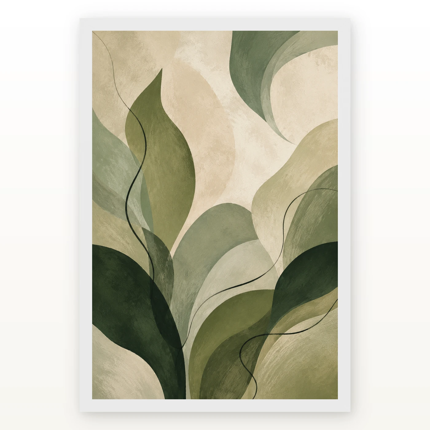 Abstract Forest Greens Botanical Contemporary Calming Art Photo Frame 2 Abstract Forest Greens Botanical Contemporary Calming Art Photo Frame mockup 2