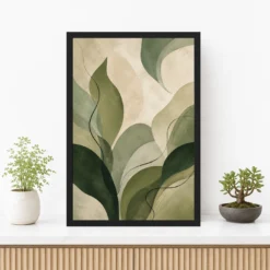 Abstract Forest Greens Botanical Contemporary Calming Art Photo Frame 12 Abstract Forest Greens Botanical Contemporary Calming Art Photo Frame mockup 3