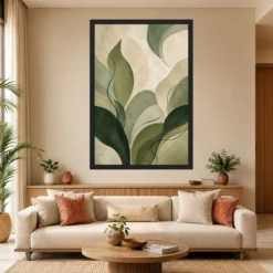 Abstract Forest Greens Botanical Contemporary Calming Art Photo Frame 13 Abstract Forest Greens Botanical Contemporary Calming Art Photo Frame mockup 4