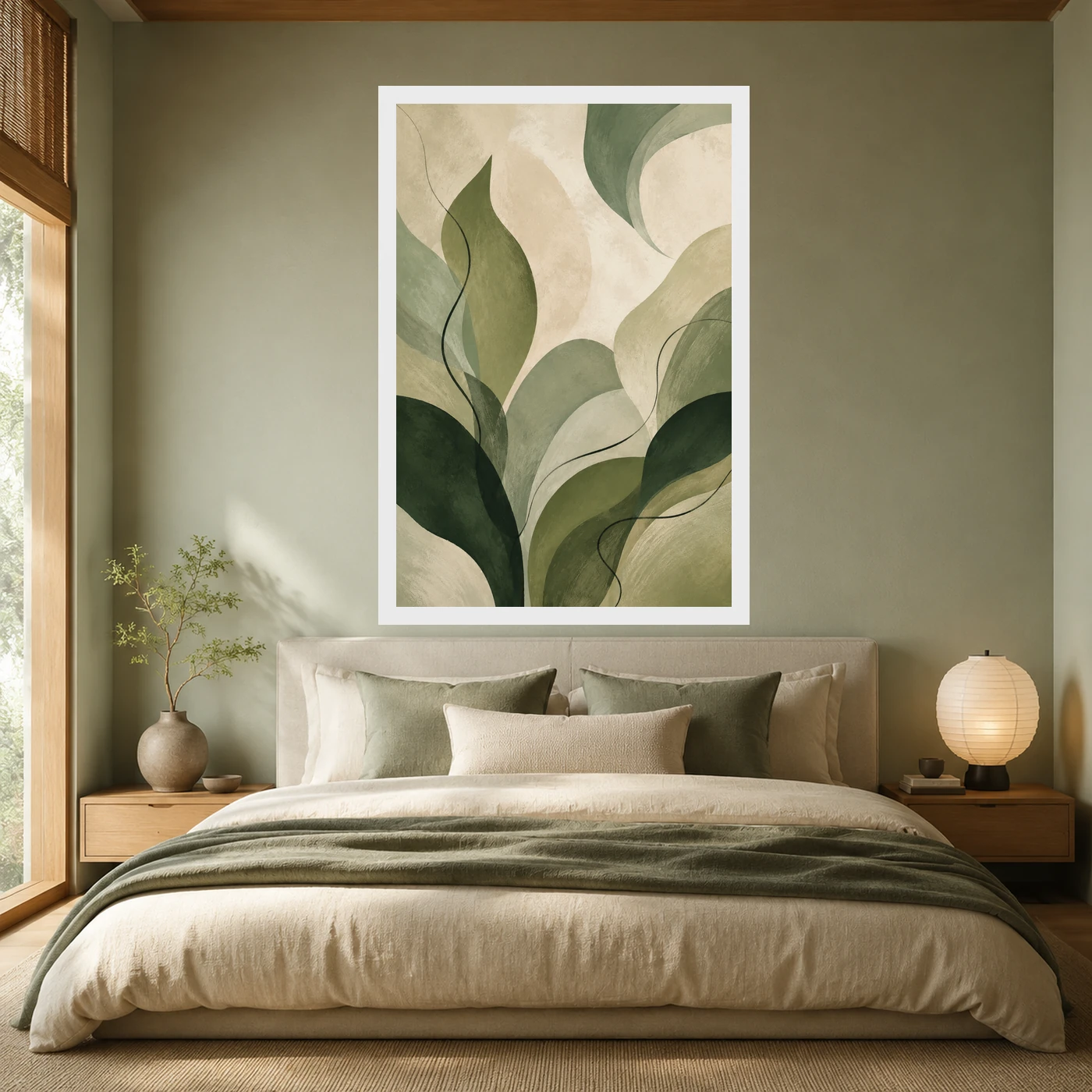 Abstract Forest Greens Botanical Contemporary Calming Art Photo Frame 6 Abstract Forest Greens Botanical Contemporary Calming Art Photo Frame mockup 6