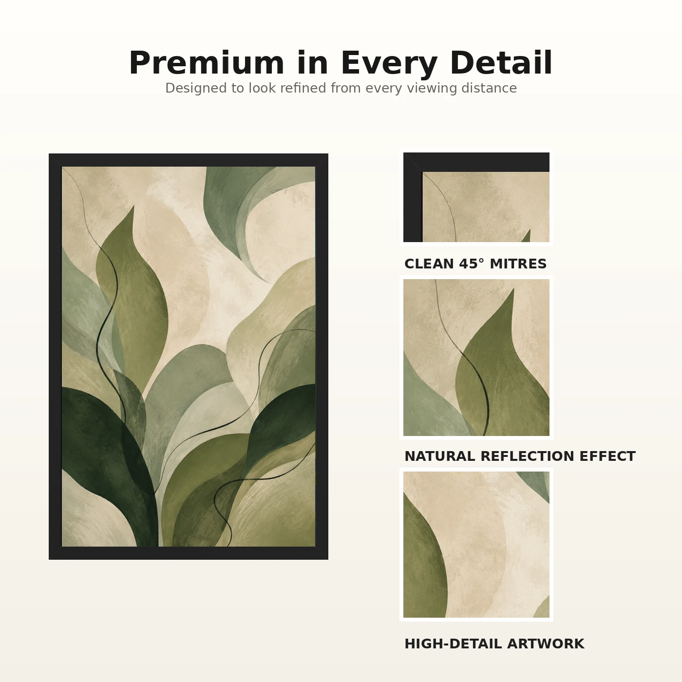 Abstract Forest Greens Botanical Contemporary Calming Art Photo Frame 9 Abstract Forest Greens Botanical Contemporary Calming Art Photo Frame mockup 9