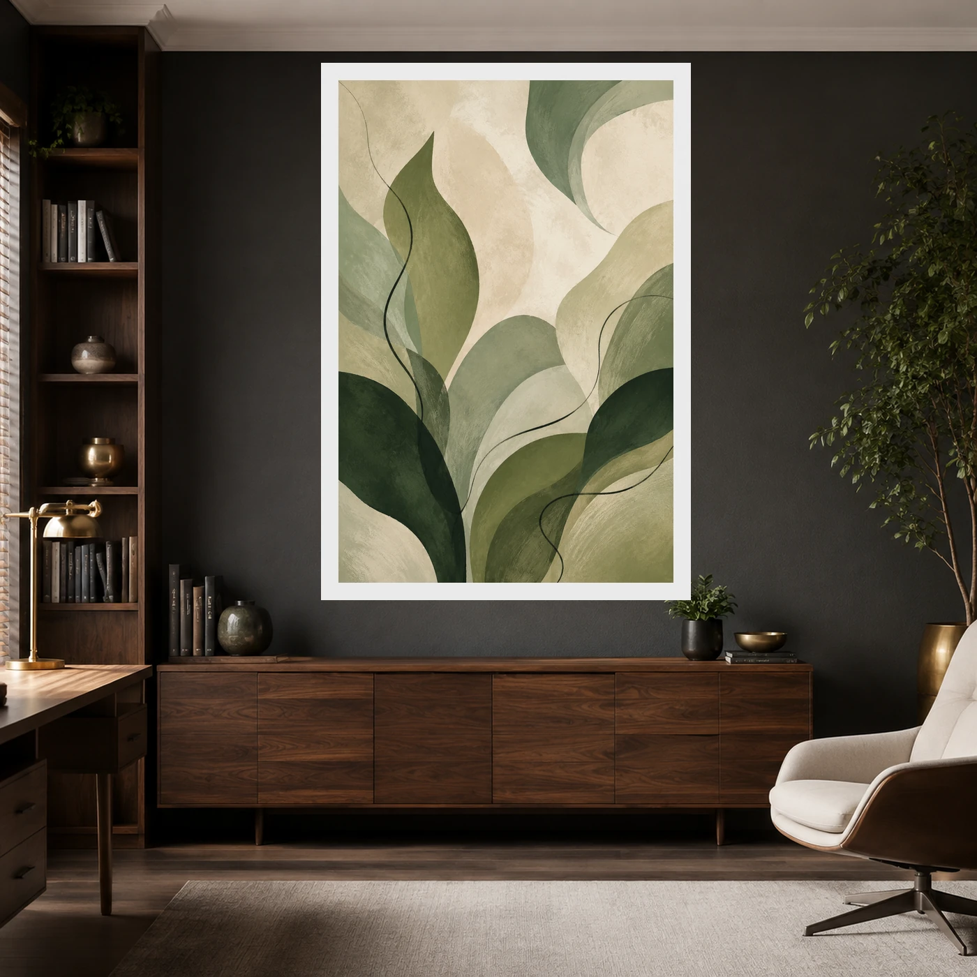 Abstract Forest Greens Botanical Contemporary Calming Art Photo Frame 10 Abstract Forest Greens Botanical Contemporary Calming Art Photo Frame mockup 10