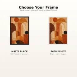 Abstract Earth Tones Clay Ochre Rajasthani Palette Art Photo Frame mockup 7