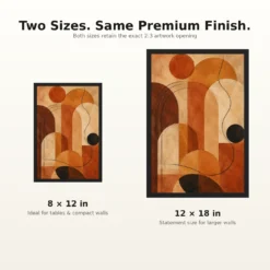Abstract Earth Tones Clay Ochre Rajasthani Palette Art Photo Frame mockup 8