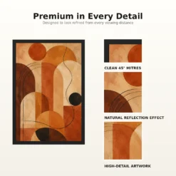 Abstract Earth Tones Clay Ochre Rajasthani Palette Art Photo Frame mockup 9