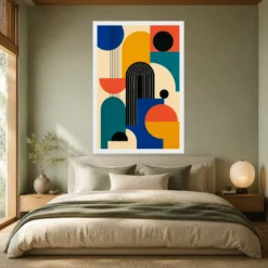 Abstract Color Blocks Mondrian Indian Modern Bold Art Photo Frame 15 Abstract Color Blocks Mondrian Indian Modern Bold Art Photo Frame mockup 6