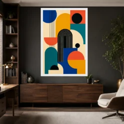 Abstract Color Blocks Mondrian Indian Modern Bold Art Photo Frame 19 Abstract Color Blocks Mondrian Indian Modern Bold Art Photo Frame mockup 10