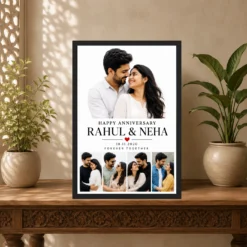 Wedding Anniversary Personalized Wishes Name Heart Gold Photo Frame 14 Wedding Anniversary Personalized Wishes Name Heart Gold Photo Frame mockup 5