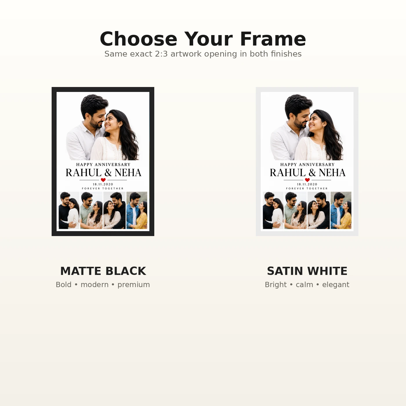 Wedding Anniversary Personalized Wishes Name Heart Gold Photo Frame 7 Wedding Anniversary Personalized Wishes Name Heart Gold Photo Frame mockup 7