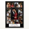 Wedding Anniversary Black Gold Bold Milestone Number Photo Frame mockup 1