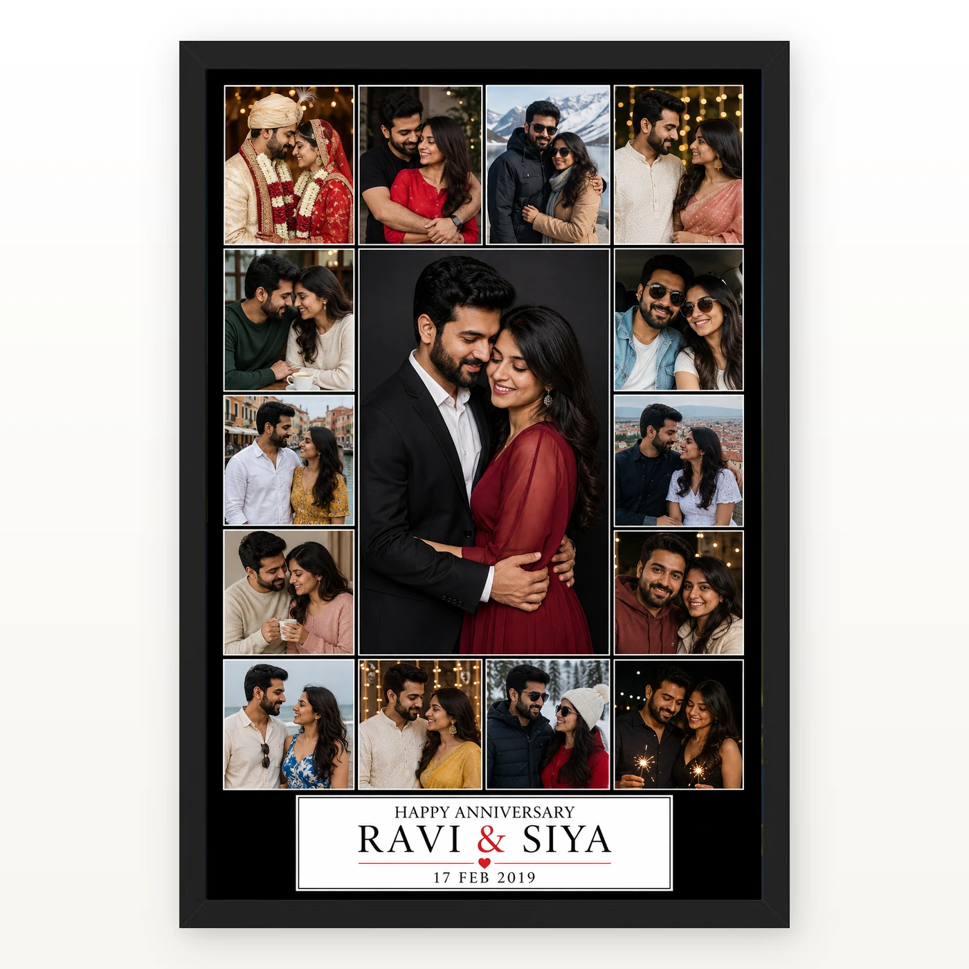 Wedding Anniversary Black Gold Luxury Elegant Couple Photo Frame 1 Wedding Anniversary Black Gold Luxury Elegant Couple Photo Frame mockup 1