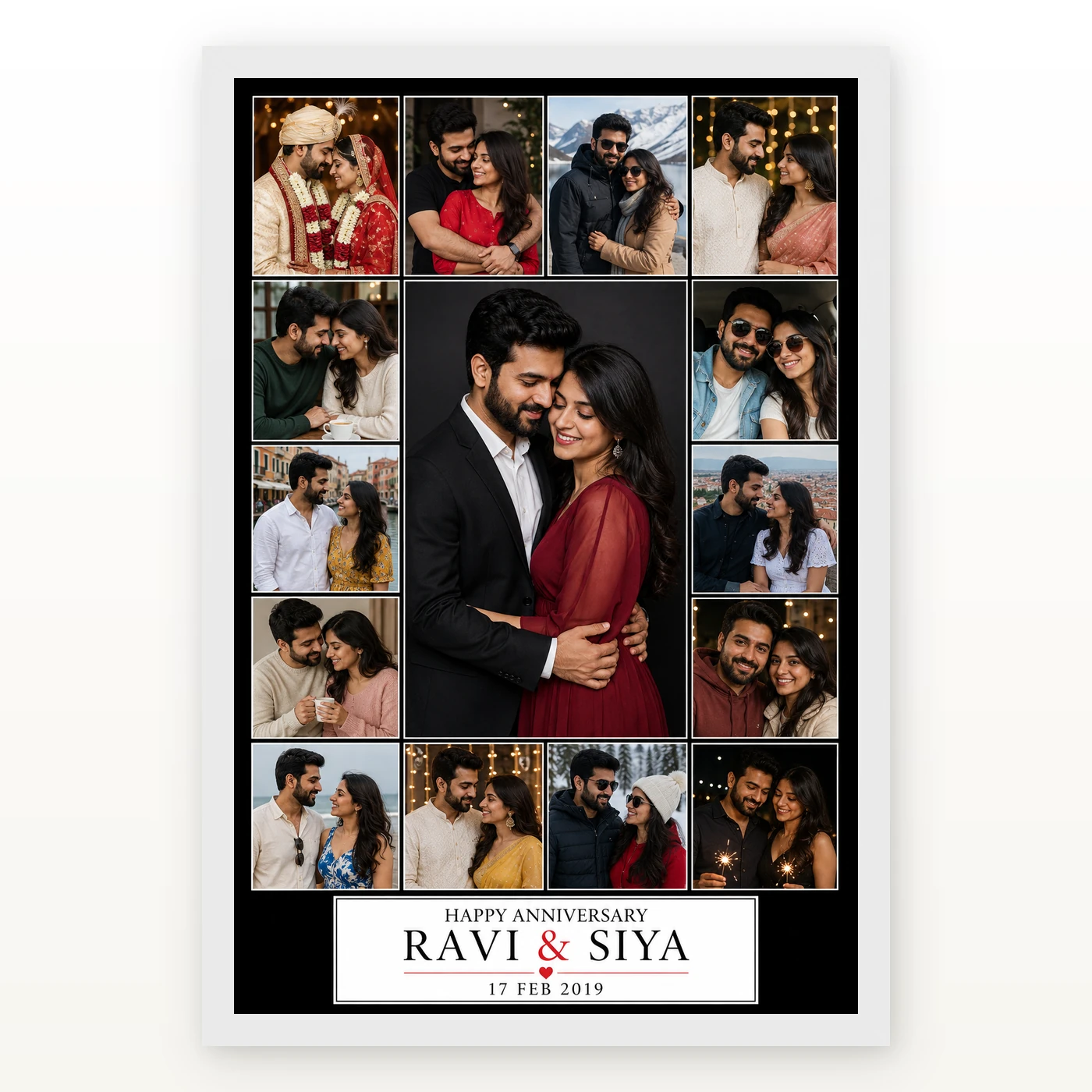 Wedding Anniversary Black Gold Luxury Elegant Couple Photo Frame 2 Wedding Anniversary Black Gold Luxury Elegant Couple Photo Frame mockup 2